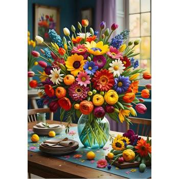 Bluebird Puzzle - Puzzle Colourful Bouquet - 1 000 piese