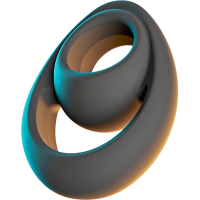 Erecto - Силен пръстен за пенис и тестиси (черен)