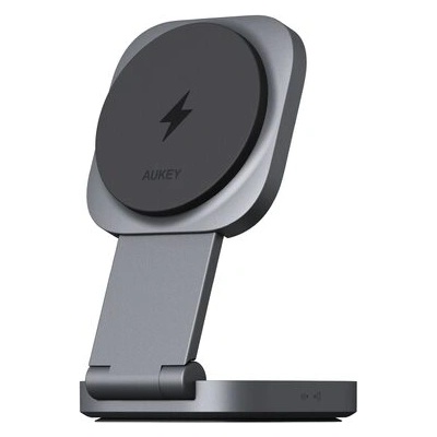 AUKEY MagFusion L 2-in-1 Foldable Qi2 Magnetic Fast Wireless Charging Station (K-LC-MC211)