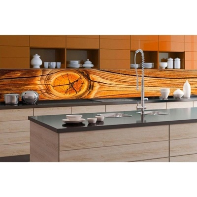 DIMEX ART Фототапет за кухня - дървен възел 350 x 60 см