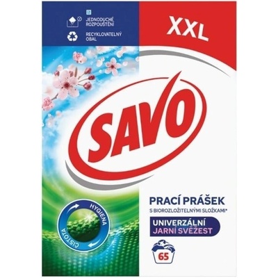 Savo Jarná Sviežosť Univerzálny prášok na pranie 4,55 kg 65 PD