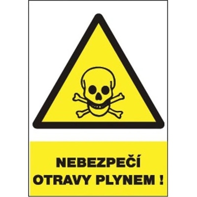 ČERVA Tabulka bezpečnostní - Nebezpečí otravy plynem 9903000399999