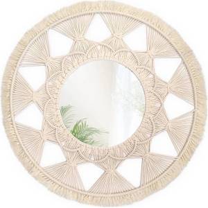 Rea Кръгло огледало Rea Boho 322050 бежово 65 см (5902557379859)