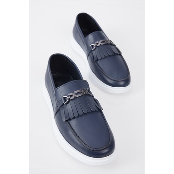 Tonny Black Мъжки лоуфъри от естествена кожа - Тъмносини #401227 (401227_Тъмносин)