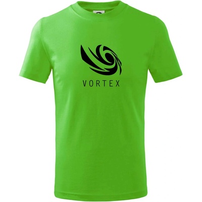 Vortex logo jednofarebné tričko detské Apple Green