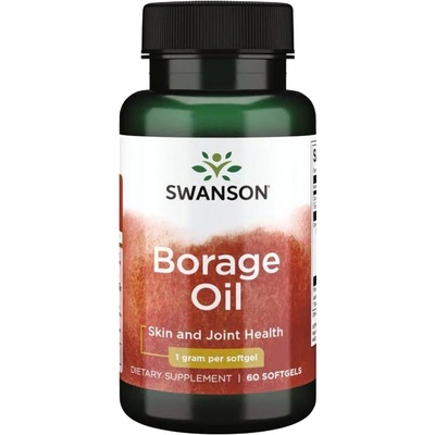 Swanson Borage Oil Borákový olej 1000 mg 60 softgel kapsúl