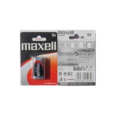 Maxell Цинк Манганова батерия maxell 6f22 /9v/ 1 бр. в блистер (ml-bm-6f22)