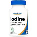 Nutricost Iodine, 325 mcg, 240 таблетки, Nutricost (67263 (379101) NC)