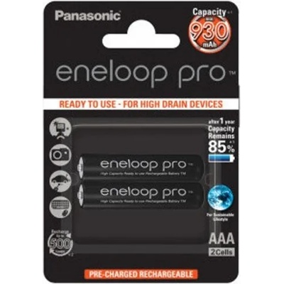 Panasonic Батерии Panasonic Eneloop Pro (9719105), AAA, 930mAh, 1.2V, Ni-MH, 2 бр