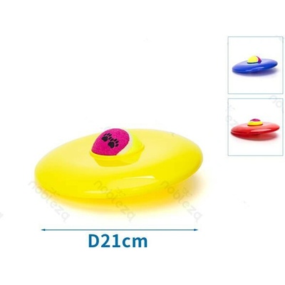 Nobleza frisbee létající talíř s tenisovým míčkem 21 cm červená