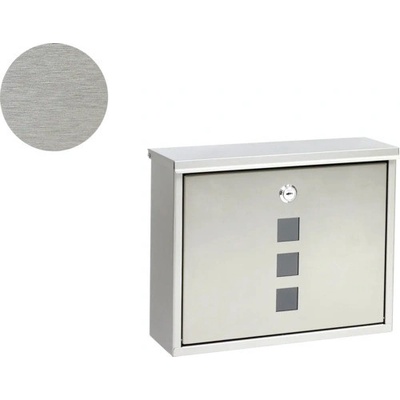 Nerezová poštová schránka BK.209.N s okienkami z číreho plexiskla