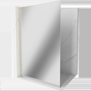 Mexen Kioto L Стенна душ кабина Walk-in 110 x 200 см, огледало, злато четкано - 800-110-103-55-50 (800-110-103-55-50)
