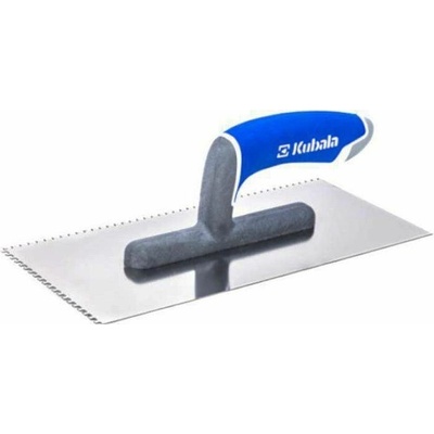 Hladítko nerez, zub 3 x 3 mm, 125 x 270 mm, gumová rukojeť, KUBALA