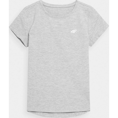 4F HJL22-JTSD001 detské tričko light grey mel