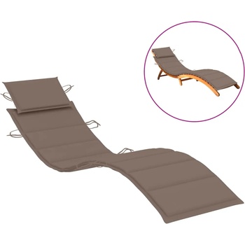 Image 1 of vidaXL Шалте за шезлонг, таупе, 186x58x4 см, Оксфорд плат (314166)