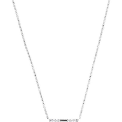 Silver Cat Minimalistický stříbrný náhrdelník s kubickými zirkony SC510