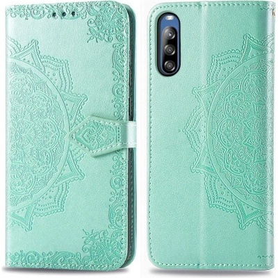 VSETKONAMOBIL 20661 ART Peňaženkový kryt Sony Xperia L4 ORNAMENT zelený