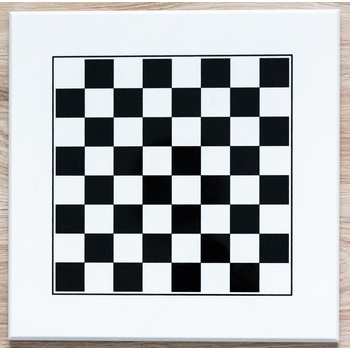 Italfama Дървена черно-бяла шахматна дъска, лакирана