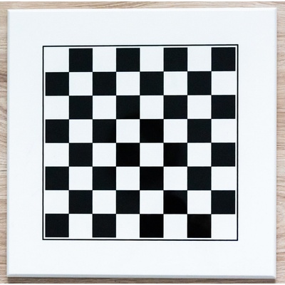 Italfama Дървена черно-бяла шахматна дъска, лакирана