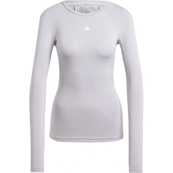 adidas Дамска фланелка с дълъг ръкав Adidas TECHFIT Long Sleeve Training Long-Sleeve Top Womens - Glory Grey F20