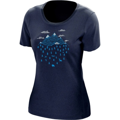 Northfinder Dámske outdoorové merino tričko ARGENTERA3 nightblue