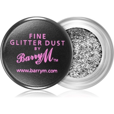 Barry M Fine Glitter Dust trblietavé očné tiene Silver 10 g