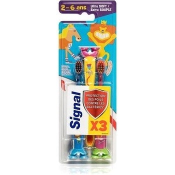 Signal Dětský zubní kartáček Ultra Soft 3 ks