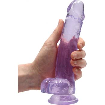 Image 1 of RealRock Realistic Dildo with Balls 8" 19 cm Purple
