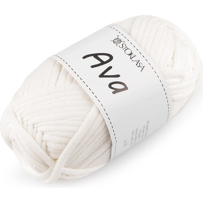 Prima-obchod Pletací příze Ava / kulatá k výrobě tašek a košíků 100 g, barva 1 Off White