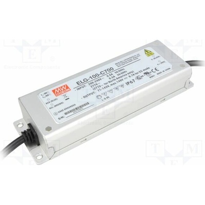 MEAN WELL ELG-100-C700 Napájecí zdroj: spínaný; LED; 100,1W; 71÷143VDC; 700mA; 180÷295VAC