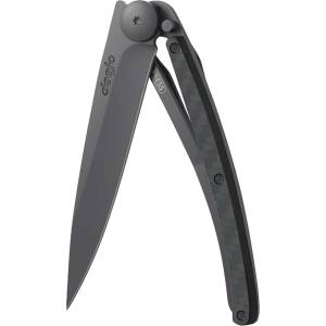 DEEJO 1gc001 composite black / Ултралек джобен нож с карбонова дръжка и черно титаниево острие (1gc001)
