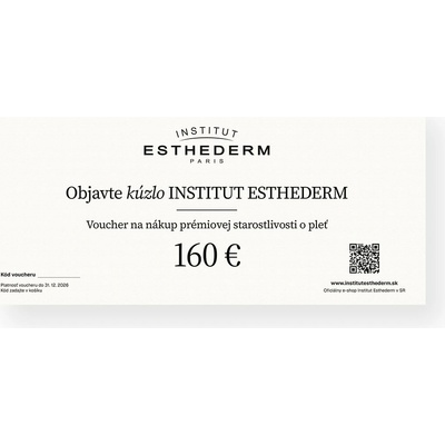 Darčekový poukaz Institut Esthederm v hodnote 160 € Typ poukazu: Digitálny