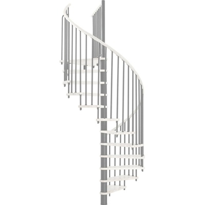 Minka STAIRS Kombinované točité schodiště Spiral Wood bílá/šedá pr. 120 cm