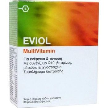 EVIOL Хранителна добавка Мултивитамини + Q10, Eviol Multivitamin 30caps