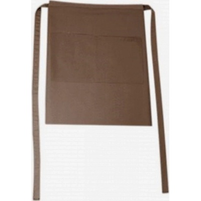 CG Workwear Gastro zástěra Roma s kapsami odolná proti pomačkání hnědá taupe CGW1262