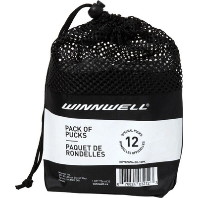 Winnwell Hokejový puk čierny oficiálne 6ks
