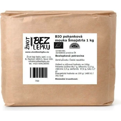 Šmajstrla Život bez lepku BIO pohanková mouka 1 kg