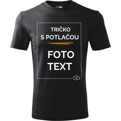 Tričko s potlačou čierne