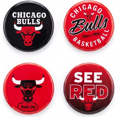 Wincraft sada placek Chicago Bulls NBA Button 4 pack