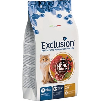 EXCLUSION NGCSB01 CAT pre sterilizované mačky hovädzie 1,5 kg