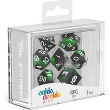 Oakie Doakie Dice kostky RPG Set Glow in the Dark Biohazard 7 ks