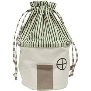 OYOY Mini Зелена/кремава текстилна детска кошница за играчки ø 26x40 cm Koya - OYOY Mini (M107613)