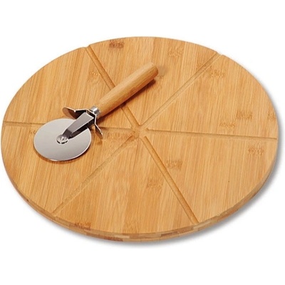 Kesper Комплект дъска за рязане на пица и нож Kesper 58462, 32см, Бамбук, Кафяв (58462)