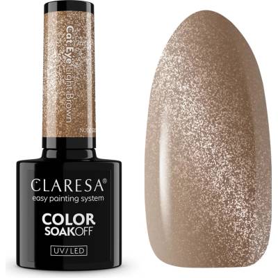 Claresa Gél lak NUDE GLOW CAT EYE Light Brown 5 g