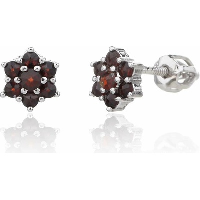 Český Granát Jan Kos jewellery stříbrné náušnice 32107855