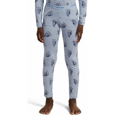 Icebreaker Kids Merino 200 Oasis Leggings Bear Tour AOP Zinc Blue/Aop