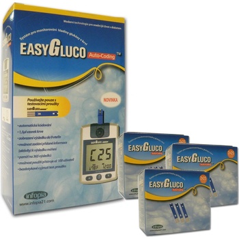 EasyGluco Glukometr + 150 ks proužků