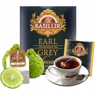 Basilur EARL GREY čierny čaj BERGAMOTKA 10 x 2 g