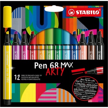 STABILO Комплект флумастери, Stabilo, Pen 68 Max Arty ST768/12-21, 12 цвята (ST768/12-21)