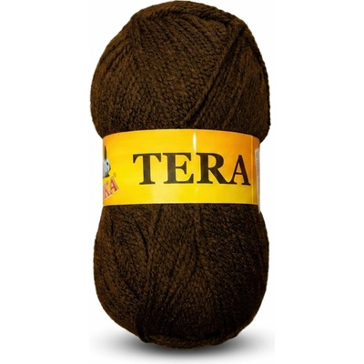 Pletací příze Vlnika TERA 95 čokoládová, klasická, 100g/310m